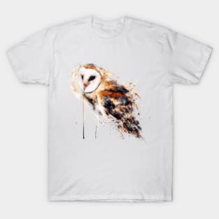 Barn Owl Watercolor Painting T-Shirt